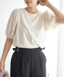 ikka | 袖フクレ切り替え半袖プルオーバー(Tシャツ/カットソー)