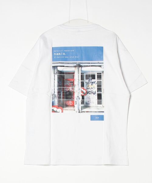 RE730(アールイーセブンサーティー)の「RE730 かくれんぼしているなみおくん 半袖ビッグシルエットTシャツ(Tシャツ/カットソー・メンズ・オフホワイト/ブラック・MEDIUM/LARGE/X-LARGE)」の4枚目の写真