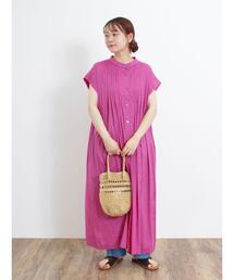 Samansa Mos2 | ピンタックフレンチワンピース(ワンピース)