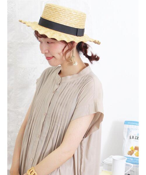 Samansa Mos2（サマンサ モスモス）の「ピンタックフレンチワンピース（ワンピース・レディース・グリーン/ピンク/ベージュ/ブラック・F）」の10枚目の写真