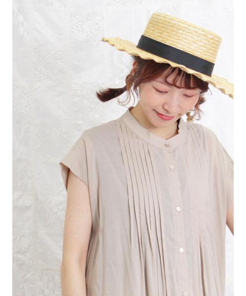 Samansa Mos2（サマンサ モスモス）の「ピンタックフレンチワンピース（ワンピース・レディース・グリーン/ピンク/ベージュ/ブラック・F）」の9枚目の写真