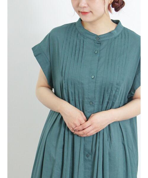 Samansa Mos2（サマンサ モスモス）の「ピンタックフレンチワンピース（ワンピース・レディース・グリーン/ピンク/ベージュ/ブラック・F）」の5枚目の写真