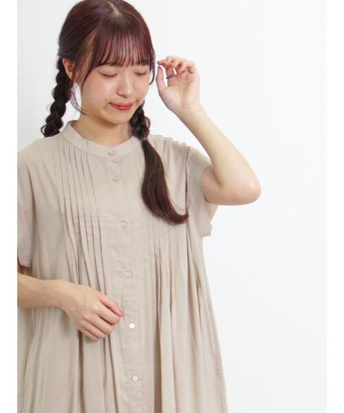 Samansa Mos2（サマンサ モスモス）の「ピンタックフレンチワンピース（ワンピース・レディース・グリーン/ピンク/ベージュ/ブラック・F）」の17枚目の写真