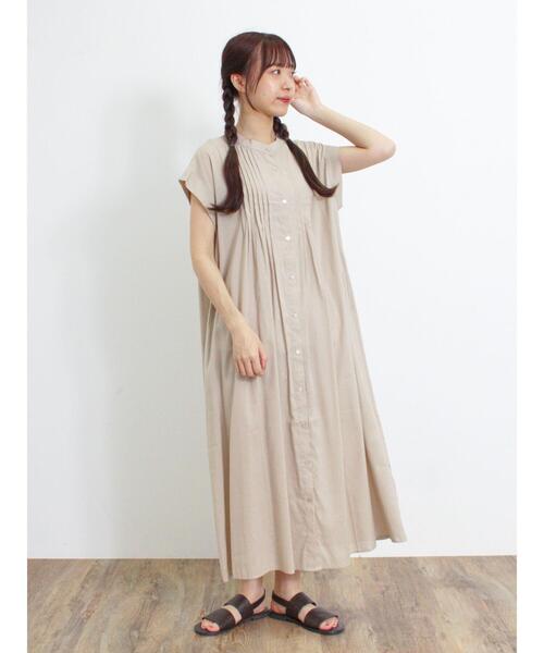 Samansa Mos2（サマンサ モスモス）の「ピンタックフレンチワンピース（ワンピース・レディース・グリーン/ピンク/ベージュ/ブラック・F）」の14枚目の写真