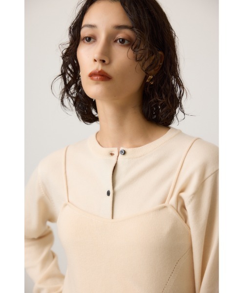 【セール】ニットビスチェツインセット（ニット/セーター）｜crie conforto（クリーコンフォルト）