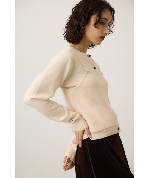 【セール】ニットビスチェツインセット（ニット/セーター）｜crie conforto（クリーコンフォルト）