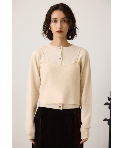 【セール】ニットビスチェツインセット（ニット/セーター）｜crie conforto（クリーコンフォルト）