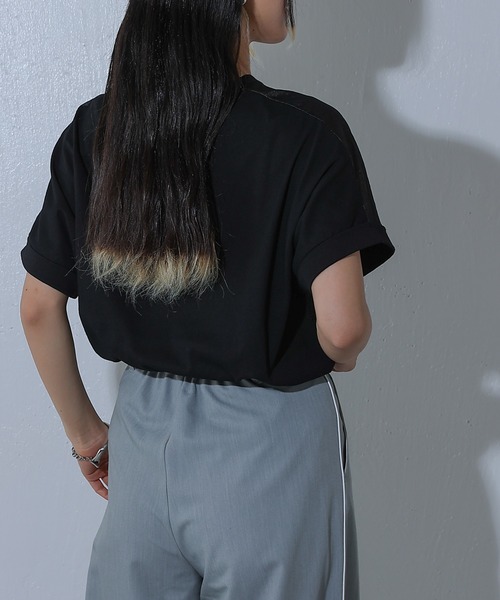 COLONY 2139（コロニートゥーワンスリーナイン）の「グリッターシアードッキングTee（Tシャツ/カットソー・レディース・ブラック/オフホワイト/グレー・FREE）」の21枚目の写真