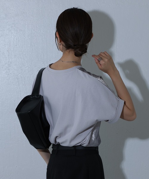 COLONY 2139（コロニートゥーワンスリーナイン）の「グリッターシアードッキングTee（Tシャツ/カットソー・レディース・ブラック/オフホワイト/グレー・FREE）」の15枚目の写真