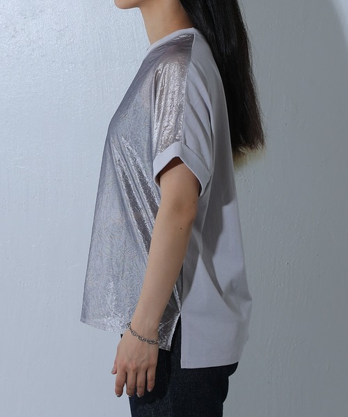 COLONY 2139（コロニートゥーワンスリーナイン）の「グリッターシアードッキングTee（Tシャツ/カットソー・レディース・ブラック/オフホワイト/グレー・FREE）」の8枚目の写真