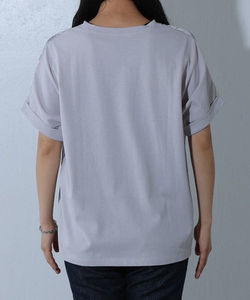 COLONY 2139（コロニートゥーワンスリーナイン）の「グリッターシアードッキングTee（Tシャツ/カットソー・レディース・ブラック/オフホワイト/グレー・FREE）」の7枚目の写真