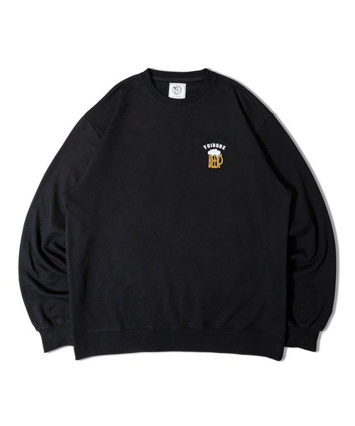 JACKROSE(ジャックローズ)の「YOIDORE とりあえずビール クルーネック(スウェット・メンズ・ホワイト/ブラック・M/L/XL)」の2枚目の写真