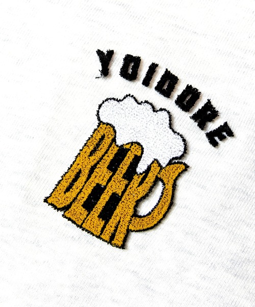 JACKROSE(ジャックローズ)の「YOIDORE とりあえずビール クルーネック(スウェット・メンズ・ホワイト/ブラック・M/L/XL)」の6枚目の写真
