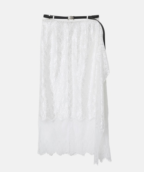 iRENE(アイレネ)の「フォーリングプレートレーススカート / Falling-Plate Lace Skirt(スカート・レディース・ブラック/オフホワイト・36/34/38)」の1枚目の写真