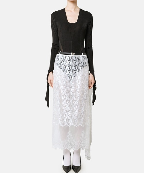 iRENE(アイレネ)の「フォーリングプレートレーススカート / Falling-Plate Lace Skirt(スカート・レディース・ブラック/オフホワイト・36/34/38)」の6枚目の写真