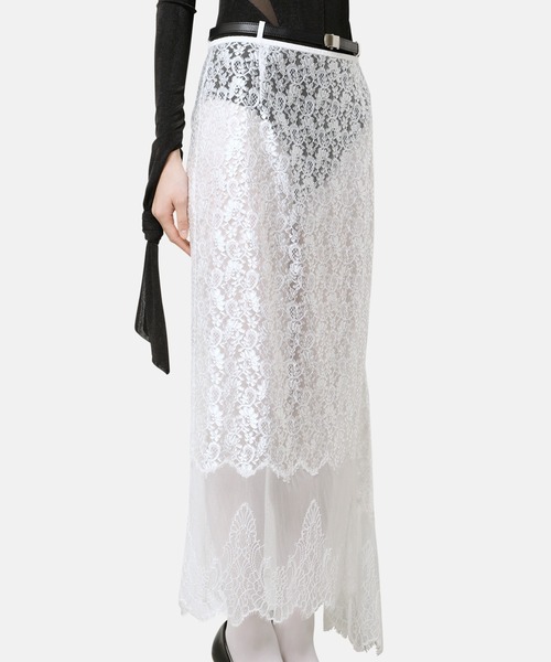 iRENE(アイレネ)の「フォーリングプレートレーススカート / Falling-Plate Lace Skirt(スカート・レディース・ブラック/オフホワイト・36/34/38)」の5枚目の写真