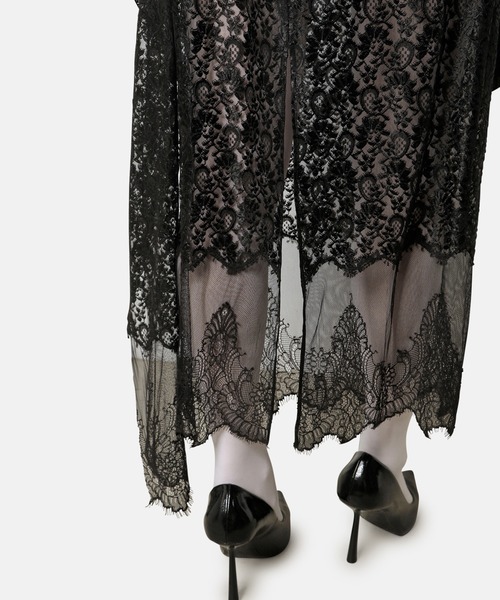 iRENE(アイレネ)の「フォーリングプレートレーススカート / Falling-Plate Lace Skirt(スカート・レディース・ブラック/オフホワイト・36/34/38)」の3枚目の写真