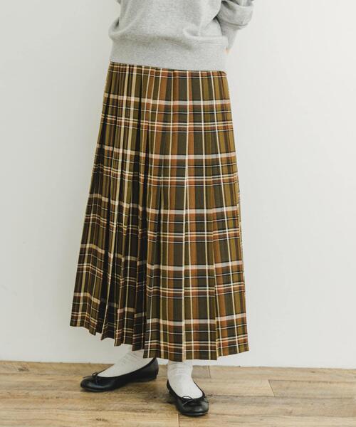 ITEMS URBANRESEARCH（アイテムズ アーバンリサーチ）の「チェックプリーツスカート（スカート・レディース・ネイビー/カーキ/アイボリー/ブラック・FREE）」の5枚目の写真