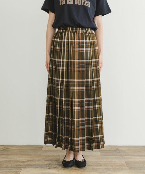 ITEMS URBANRESEARCH（アイテムズ アーバンリサーチ）の「チェックプリーツスカート（スカート・レディース・ネイビー/カーキ/アイボリー/ブラック・FREE）」の9枚目の写真