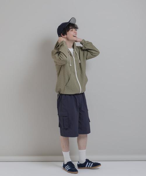 MUHET(ミュエータ)の「シアサッカージップフーディー(パーカー・レディース・カーキ/ブラック/オレンジ/パープル・X-LARGE/MEDIUM)」の22枚目の写真