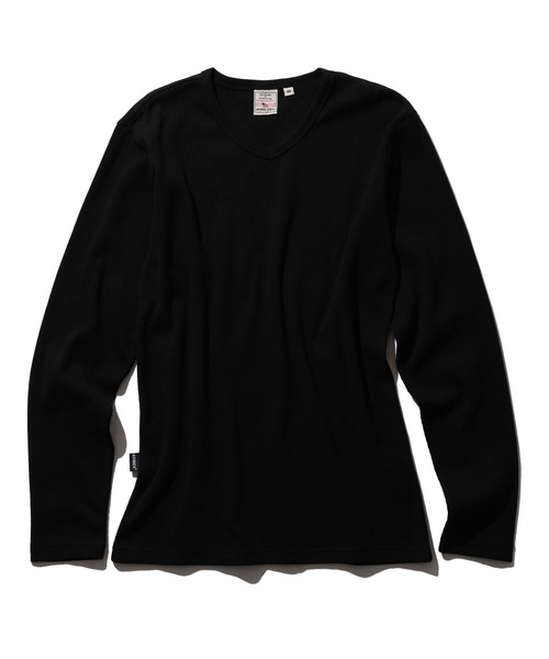 AVIREX(アヴィレックス)の「《DAILY/デイリー》MINI WAFFLE V-NECK L/S T-SHIRT / ミニワッフル 長袖 Vネック Tシャツ デイリーウェア / AVIREX / アヴィレックス(Tシャツ/カットソー・メンズ・ホワイト/チャコール/ブラック・SMALL/MEDIUM/X-LARGE/LARGE)」の16枚目の写真