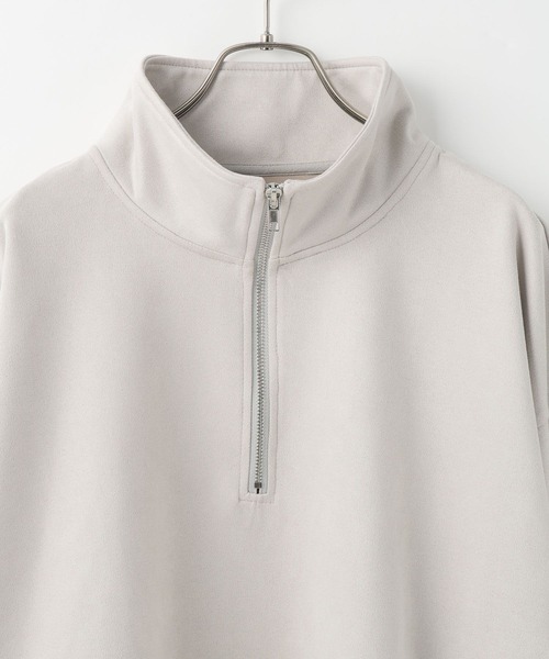 LOWRYS FARM（ローリーズファーム）の「カットスウェードＨＡＬＦＺＩＰ 148804（スウェット・メンズ・グレー/ベージュ/ネイビー・MEDIUM/LARGE）」の13枚目の写真