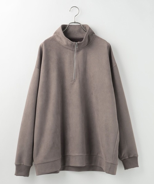 LOWRYS FARM（ローリーズファーム）の「カットスウェードＨＡＬＦＺＩＰ 148804（スウェット・メンズ・グレー/ベージュ/ネイビー・MEDIUM/LARGE）」の21枚目の写真