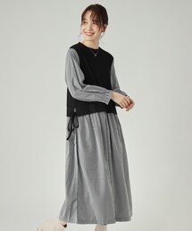 SHOO・LA・RUE | ◆【洗える】1枚で決まる 素材使いシャツワンピース(ワンピース)