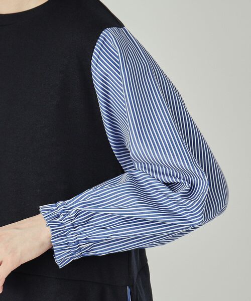 SHOO・LA・RUE（シューラルー）の「◆【洗える】1枚で決まる 素材使いシャツワンピース（ワンピース・レディース・ブラック系2/ネイビー系2・04/03/02）」の16枚目の写真