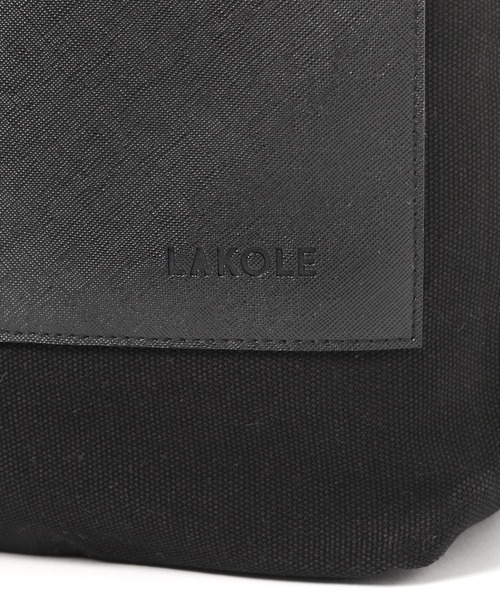 LAKOLE（ラコレ）の「キャンバスコンビトートバッグ / 138661（トートバッグ・メンズ・ブラック/グレー/ナチュラル・FREE）」の12枚目の写真