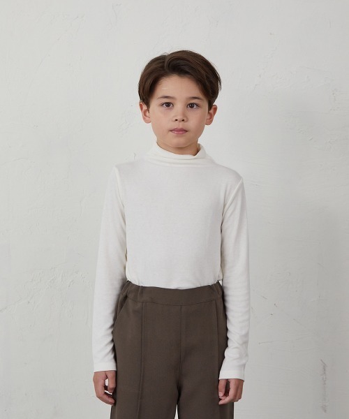 riziere（リジェール）の「シームレスハイネックプルオーバー（Tシャツ/カットソー・キッズ・ホワイト/ブラック・90/100/110/120/130/140/150）」の11枚目の写真