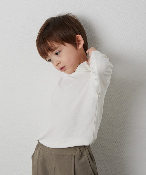 riziere（リジェール）の「シームレスハイネックプルオーバー（Tシャツ/カットソー・キッズ・ホワイト/ブラック・90/100/110/120/130/140/150）」の15枚目の写真