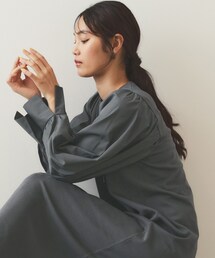 OPAQUE.CLIP  ブラウン　ワンピース　長袖　古着 OPAQUE.CLIP 「OPAQUE.CLIP」 長袖ワンピース 38 ブラウン