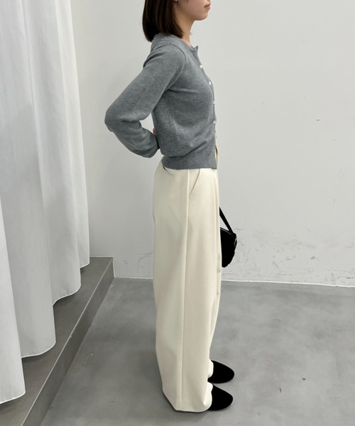 セール】double tuck wide slacks / ダブルタックワイドスラックス