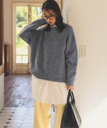 ルーズシルエット カラーニット