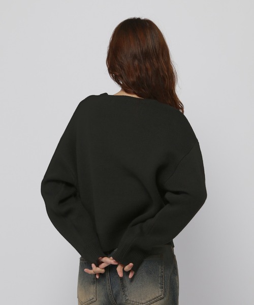 ALAND（エーランド）の「【UNISEX】ALAND／Aロゴクルーニットプルオーバー（ニット/セーター・レディース・ネイビー/グレー/ナチュラル/ブラック・MEDIUM/LARGE/SMALL）」の19枚目の写真