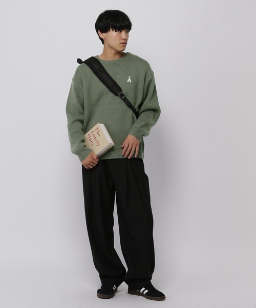 ALAND（エーランド）の「【UNISEX】ALAND／Aロゴクルーニットプル