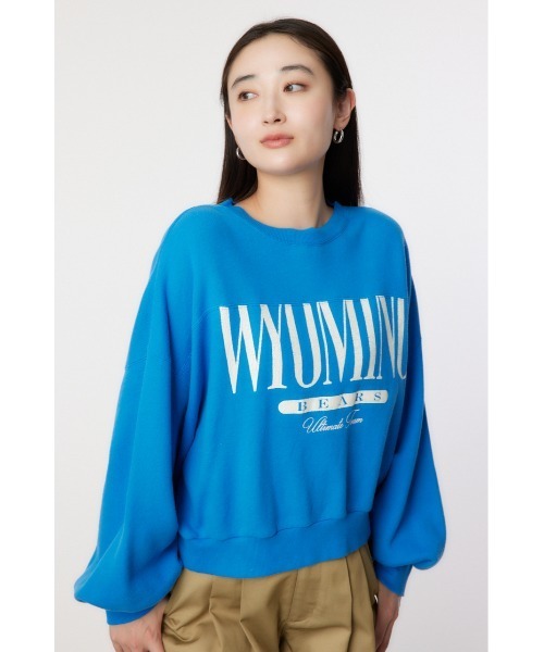 RODEO CROWNS WIDE BOWL（ロデオクラウンズワイドボウル）の「WYOMING SW TOPS（スウェット・レディース・ブラウン/ピンク/グレー×ホワイト/ブルー・FREE）」の21枚目の写真