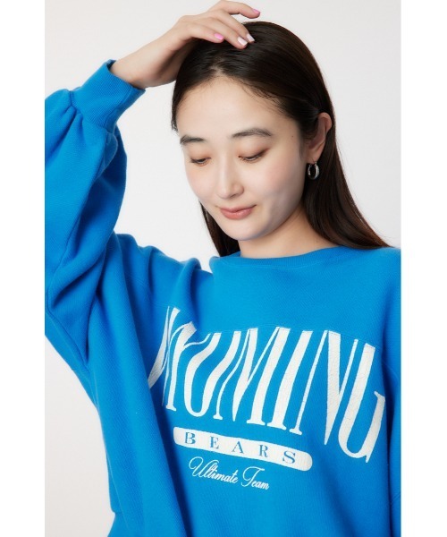 RODEO CROWNS WIDE BOWL（ロデオクラウンズワイドボウル）の「WYOMING SW TOPS（スウェット・レディース・ブラウン/ピンク/グレー×ホワイト/ブルー・FREE）」の22枚目の写真