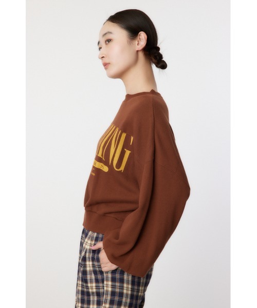 RODEO CROWNS WIDE BOWL（ロデオクラウンズワイドボウル）の「WYOMING SW TOPS（スウェット・レディース・ブラウン/ピンク/グレー×ホワイト/ブルー・FREE）」の7枚目の写真