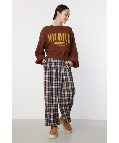 RODEO CROWNS WIDE BOWL（ロデオクラウンズワイドボウル）の「WYOMING SW TOPS（スウェット・レディース・ブラウン/ピンク/グレー×ホワイト/ブルー・FREE）」の9枚目の写真