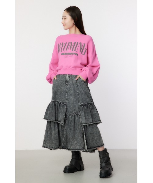 RODEO CROWNS WIDE BOWL（ロデオクラウンズワイドボウル）の「WYOMING SW TOPS（スウェット・レディース・ブラウン/ピンク/グレー×ホワイト/ブルー・FREE）」の19枚目の写真