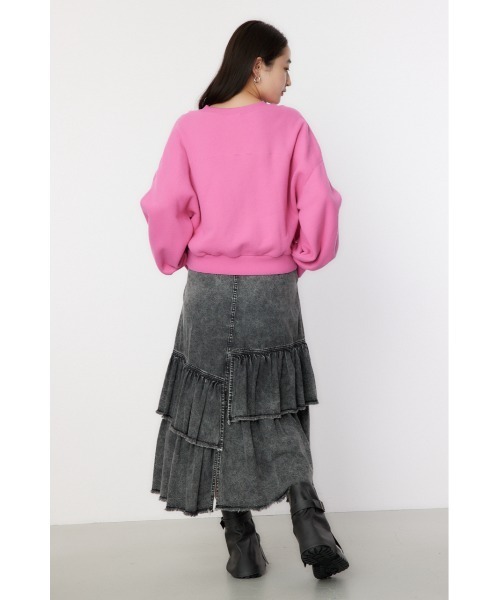 RODEO CROWNS WIDE BOWL（ロデオクラウンズワイドボウル）の「WYOMING SW TOPS（スウェット・レディース・ブラウン/ピンク/グレー×ホワイト/ブルー・FREE）」の20枚目の写真