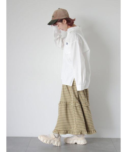 ehka sopo（エヘカソポ）の「ジップアップシャツ（シャツ/ブラウス・レディース・サックスブルー/グレー/オフホワイト・F）」の10枚目の写真