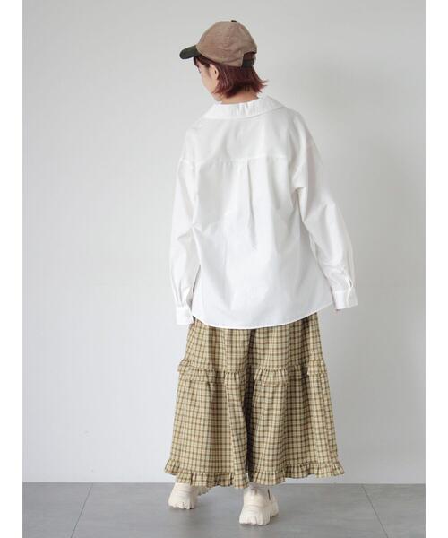 ehka sopo（エヘカソポ）の「ジップアップシャツ（シャツ/ブラウス・レディース・サックスブルー/グレー/オフホワイト・F）」の11枚目の写真