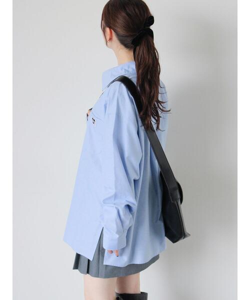 ehka sopo（エヘカソポ）の「ジップアップシャツ（シャツ/ブラウス・レディース・サックスブルー/グレー/オフホワイト・F）」の20枚目の写真