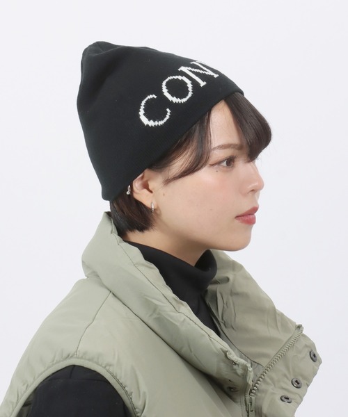 CONVERSE（コンバース）の「CONVERSE（コンバース）ジャガードロゴニットビーニー/ニット帽/ニットキャップ メンズ レディース（ニットキャップ/ビーニー・レディース・ピンク/グレー/ブラック・FREE）」の7枚目の写真