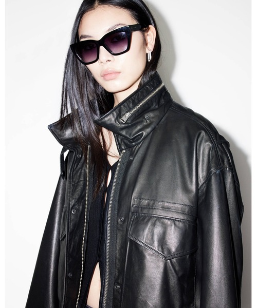 ALLSAINTS（オールセインツ）の「CLAY FUNNEL NECK CROPPED LEATHER