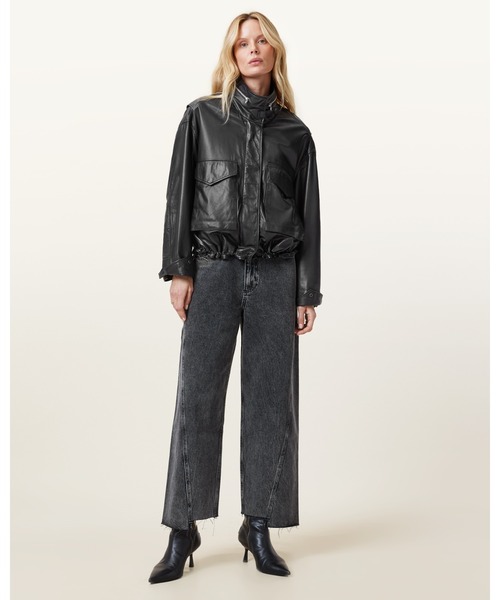 ALLSAINTS（オールセインツ）の「CLAY FUNNEL NECK CROPPED LEATHER