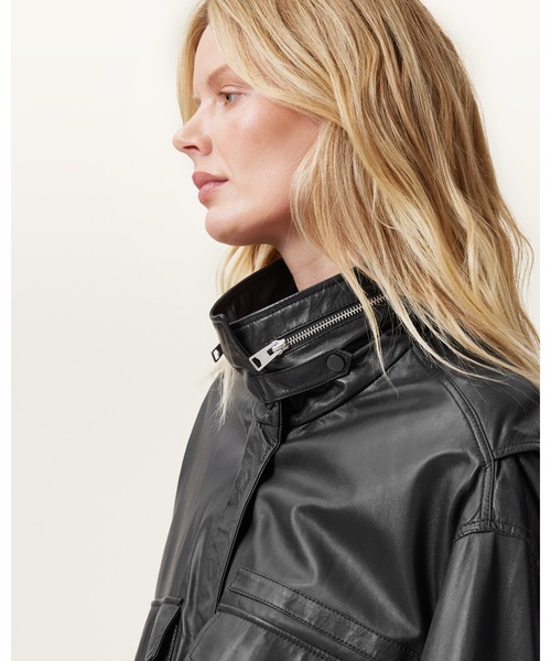 ALLSAINTS（オールセインツ）の「CLAY FUNNEL NECK CROPPED LEATHER